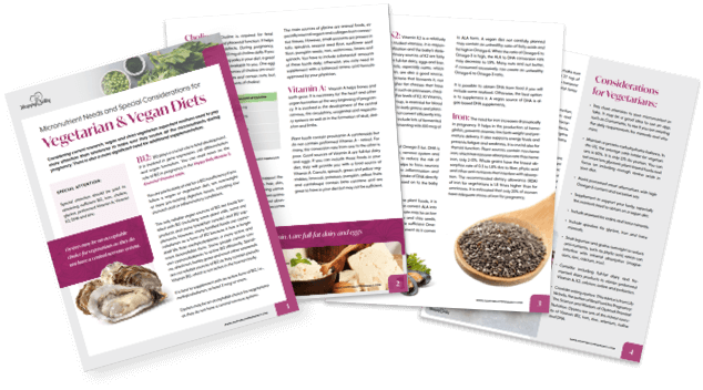 Preview of the vegan and vegetarian needs handout